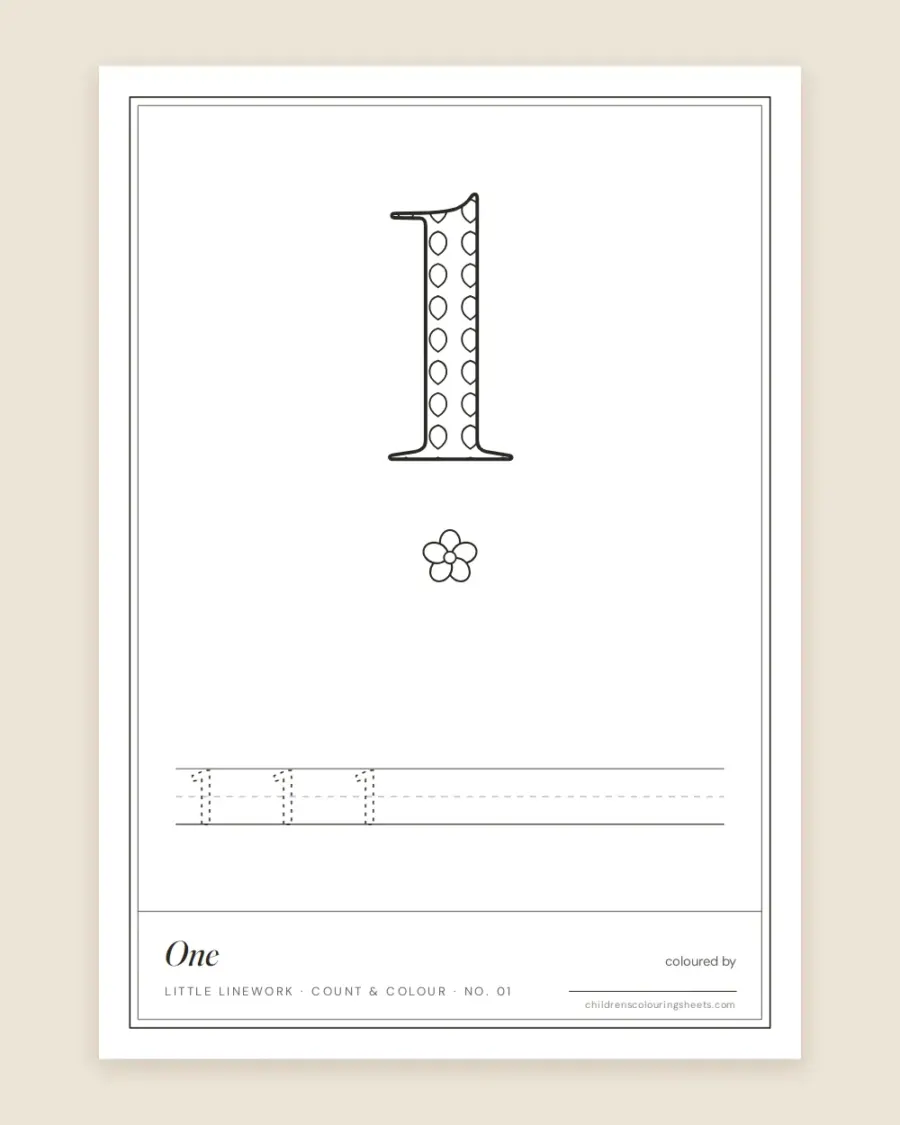 Count & Colour 1–10 — printable preview